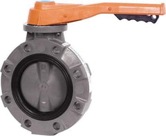 Hayward - 2" Pipe, Wafer Butterfly Valve - Lever Handle, ASTM D1784 Cell Class 12454 PVC Body, FPM Seat, 150 WOG, PVC Disc, Stainless Steel Stem - USA Tool & Supply
