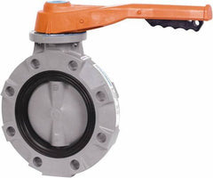 Hayward - 3" Pipe, Wafer Butterfly Valve - Lever Handle, ASTM D1784 Cell Class 23447 CPVC Body, EPDM Seat, 150 WOG, CPVC Disc, Stainless Steel Stem - USA Tool & Supply