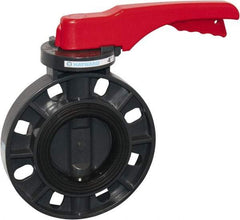 Hayward - 3" Pipe, Wafer Butterfly Valve - Lever Handle, ASTM D1784 Cell Class 12454 PVC Body, EPDM Seat, 150 WOG, PVC Disc, Stainless Steel Stem - USA Tool & Supply