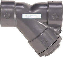 Hayward - 2" Pipe, Threaded Ends, CPVC Y-Strainer - 150 psi Pressure Rating - USA Tool & Supply