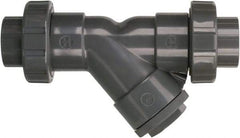 Hayward - 1/2" Pipe, True Union Threaded Ends, PVC Y-Strainer - 150 psi Pressure Rating - USA Tool & Supply