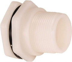 Hayward - 2" Polypropylene Plastic Pipe Bulkhead Tank Adapter - Schedule 80, Thread x Thread End Connections - USA Tool & Supply