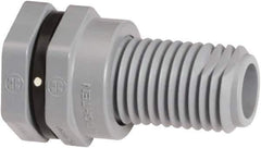 Hayward - 1-1/2" CPVC Plastic Pipe Bulkhead Tank Adapter - Schedule 80, Thread x Thread End Connections - USA Tool & Supply