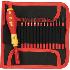 Wiha - Interchangeable Bit Screwdriver Handle - Phillips, Torx & Square Tip - USA Tool & Supply