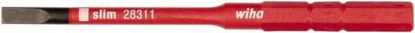Wiha - 3mm Blade, 15/64" Drive Slotted Screwdriver Bit - 2-61/64" OAL - USA Tool & Supply