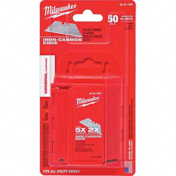 Milwaukee Tool - Knife Blades Type: Utility Knife Blade Material: Carbon Steel - USA Tool & Supply