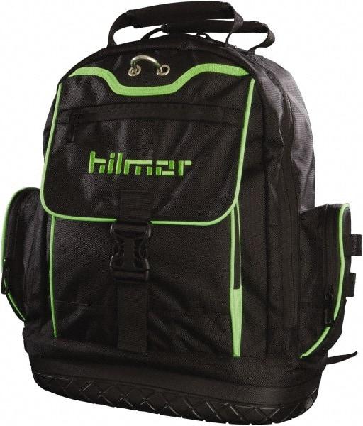 Hilmor - 19 Pocket Black Synthetic Backpack Tool Bag - 6" Wide x 14" Deep x 16" High - USA Tool & Supply