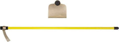 Ampco - 6-1/2" High x 7-3/4" Wide Square Aluminum Bronze Hoe - 55" Long Fiberglass Straight Handle, No Step - USA Tool & Supply