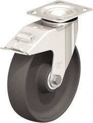 Swivel Top Plate Caster: Nylon, 8″ Wheel Dia, 2″ Wheel Width, 660 lb Capacity, 9-1/4″ OAH Nylon, 660 Lb Capacity, Ball Bearing, 4 x 4-1/2″ Plate