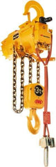 Ingersoll-Rand - 10,000 Lb Load Limit, 10' Max Height Air Chain Hoist - 70 SCFM at 90 PSI, 4 FPM Lift Speed, 30.9" Min Headroom, Pendant Control - USA Tool & Supply