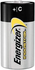 Energizer - Size C, Alkaline, 72 Pack, Standard Battery - 1.5 Volts, Flat Terminal, LR14, ANSI, IEC Regulated - USA Tool & Supply