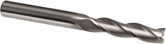 Guhring - 7/16", 2" LOC, 7/16" Shank Diam, 5" OAL, 3 Flute, Solid Carbide Square End Mill - Single End, Uncoated, Spiral Flute, 30° Helix, Right Hand Cut, Right Hand Flute, Series 3169 - USA Tool & Supply