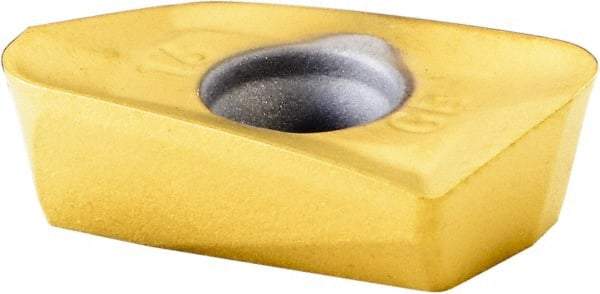 Kennametal - EP1016 Grade KC725M Carbide Milling Insert - TiN/TiCN/TiN Finish, 0.1476" Thick, 1/16" Corner Radius - USA Tool & Supply
