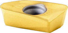 Kennametal - EP1016 Grade KC725M Carbide Milling Insert - TiN/TiCN/TiN Finish, 0.1476" Thick, 1/16" Corner Radius - USA Tool & Supply