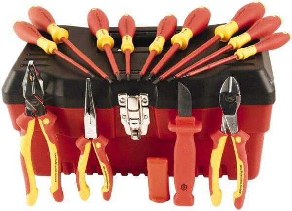 Wiha - 12 Piece Insulated Hand Tool Set - Comes in Molded Case - USA Tool & Supply