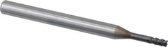 OSG - 3mm, 4 Flute, Single End, Solid Carbide, 0.5mm Corner Radius End Mill - 70mm OAL, 45° Helix, Right Hand Flute, 5mm LOC, Right Hand Cut, 15mm Extended Reach - USA Tool & Supply