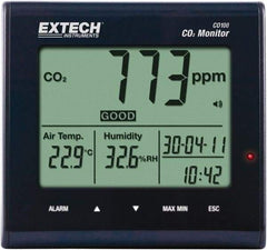 Extech - 23 to 122°F, 0 to 99.9% Humidity Range, Air Quality Monitor - USA Tool & Supply