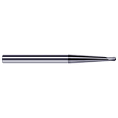 Harvey Tool - 3/32" Diam, 0.074" LOC, 2 Flute Solid Carbide Ball End Mill - Exact Industrial Supply