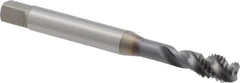 OSG - 3/8-16 UNC 3 Flute 2B Modified Bottoming Spiral Flute Tap - Powdered Metal, TiCN Finish, 100mm OAL, Right Hand Flute, Right Hand Thread, H5, Series 16505 - Exact Industrial Supply