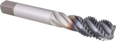 OSG - 3/4-10 UNC 4 Flute 2B Modified Bottoming Spiral Flute Tap - Powdered Metal, TiCN Finish, 125mm OAL, Right Hand Flute, Right Hand Thread, H5, Series 16505 - USA Tool & Supply