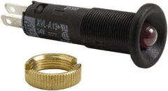 Schneider Electric - 24 V Red Lens LED Pilot Light - Quick Connect Tag Connector, 12mm Wide - USA Tool & Supply