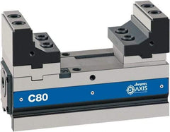 Jergens - 120mm Jaw Width, 200mm Jaw Opening Capacity, 2-Way Angle Stationary Machine Vise - Manual Operation, 1 Station, 55mm Deep - USA Tool & Supply