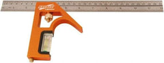 SAVAGE by SWANSON - 2 Piece, 12" Combination Square Set - 1/32" (English/Metric) Graduation, Steel Blade, Aluminum Square Head - USA Tool & Supply