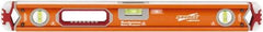 SAVAGE by SWANSON - Magnetic 24" Long 3 Vial Box Beam Level - Aluminum, Orange - USA Tool & Supply