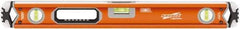 SAVAGE by SWANSON - 24" Long 3 Vial Box Beam Level - Aluminum, Orange - USA Tool & Supply