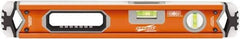 SAVAGE by SWANSON - 18" Long 3 Vial Box Beam Level - Aluminum, Orange - USA Tool & Supply