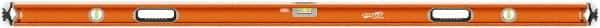 SAVAGE by SWANSON - 72" Long 3 Vial Box Beam Level - Aluminum, Orange - USA Tool & Supply