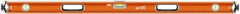 SAVAGE by SWANSON - 54" Long 3 Vial Box Beam Level - Aluminum, Orange - USA Tool & Supply