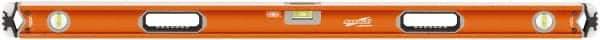 SAVAGE by SWANSON - 48" Long 3 Vial Box Beam Level - Aluminum, Orange - USA Tool & Supply