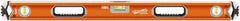 SAVAGE by SWANSON - 36" Long 3 Vial Box Beam Level - Aluminum, Orange - USA Tool & Supply