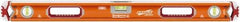 SAVAGE by SWANSON - Magnetic 32" Long 3 Vial Box Beam Level - Aluminum, Orange - USA Tool & Supply