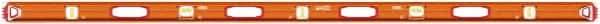 SAVAGE by SWANSON - Magnetic 78" Long 3 Vial I-Beam Level - Aluminum, Orange - USA Tool & Supply