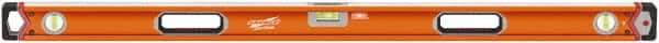 SAVAGE by SWANSON - 48" Long 3 Vial Box Beam Level - Aluminum, Orange - USA Tool & Supply