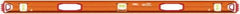 SAVAGE by SWANSON - Magnetic 48" Long 3 Vial I-Beam Level - Aluminum, Orange - USA Tool & Supply