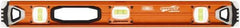 SAVAGE by SWANSON - 24" Long 3 Vial I-Beam Level - Aluminum, Orange - USA Tool & Supply