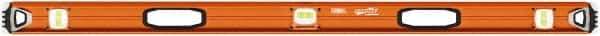 SAVAGE by SWANSON - 48" Long 3 Vial I-Beam Level - Aluminum, Orange - USA Tool & Supply