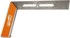 SAVAGE by SWANSON - 9" Blade Length, 9mm Base Length Aluminum & Stainless Steel (Blade) Square - USA Tool & Supply