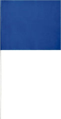 SAVAGE by SWANSON - 2" High x 3" Wide, Blue PVC Marking Flag - 16" Overall Height - USA Tool & Supply