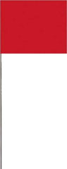 SAVAGE by SWANSON - 2" High x 3" Wide, Red PVC Marking Flag - 16" Overall Height - USA Tool & Supply