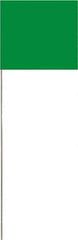 SAVAGE by SWANSON - 2" High x 3" Wide, Green PVC Marking Flag - 16" Overall Height - USA Tool & Supply