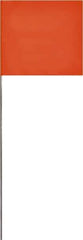 SAVAGE by SWANSON - 2" High x 3" Wide, Orange PVC Marking Flag - 15" Overall Height - USA Tool & Supply