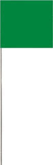 SAVAGE by SWANSON - 2" High x 3" Wide, Lime PVC Marking Flag - 15" Overall Height - USA Tool & Supply