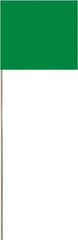 SAVAGE by SWANSON - 2" High x 3" Wide, Lime PVC Marking Flag - 16" Overall Height - USA Tool & Supply