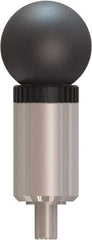 Made in USA - 5/16" Pin Diam, 0.61" Usable Length, Ball Knob Handle Quick Release Pin - 3.53" OAL - USA Tool & Supply