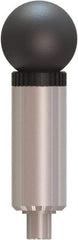 Made in USA - 1/2" Pin Diam, 0.57" Usable Length, Ball Knob Handle Quick Release Pin - 4.4" OAL - USA Tool & Supply