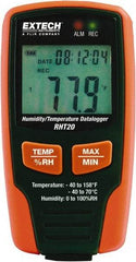 Extech - -40 to 158°F, 0 to 100% Humidity Range, Temp Recorder - USA Tool & Supply
